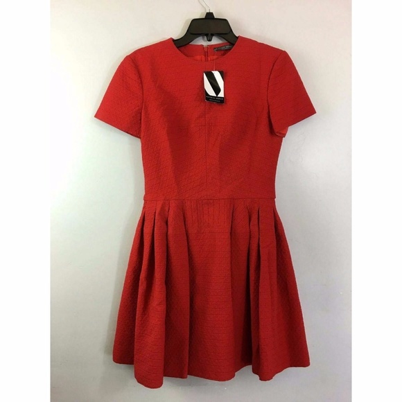 Alexander McQueen Dresses & Skirts - Alexander McQueen Red Pleated Peplum Dress 44(M/L)